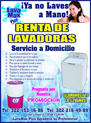 mano a mano renta de lavadoras
