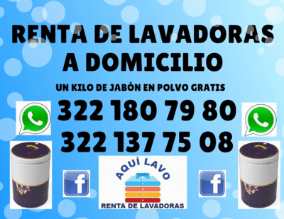 renta de lavadoras a domicilio